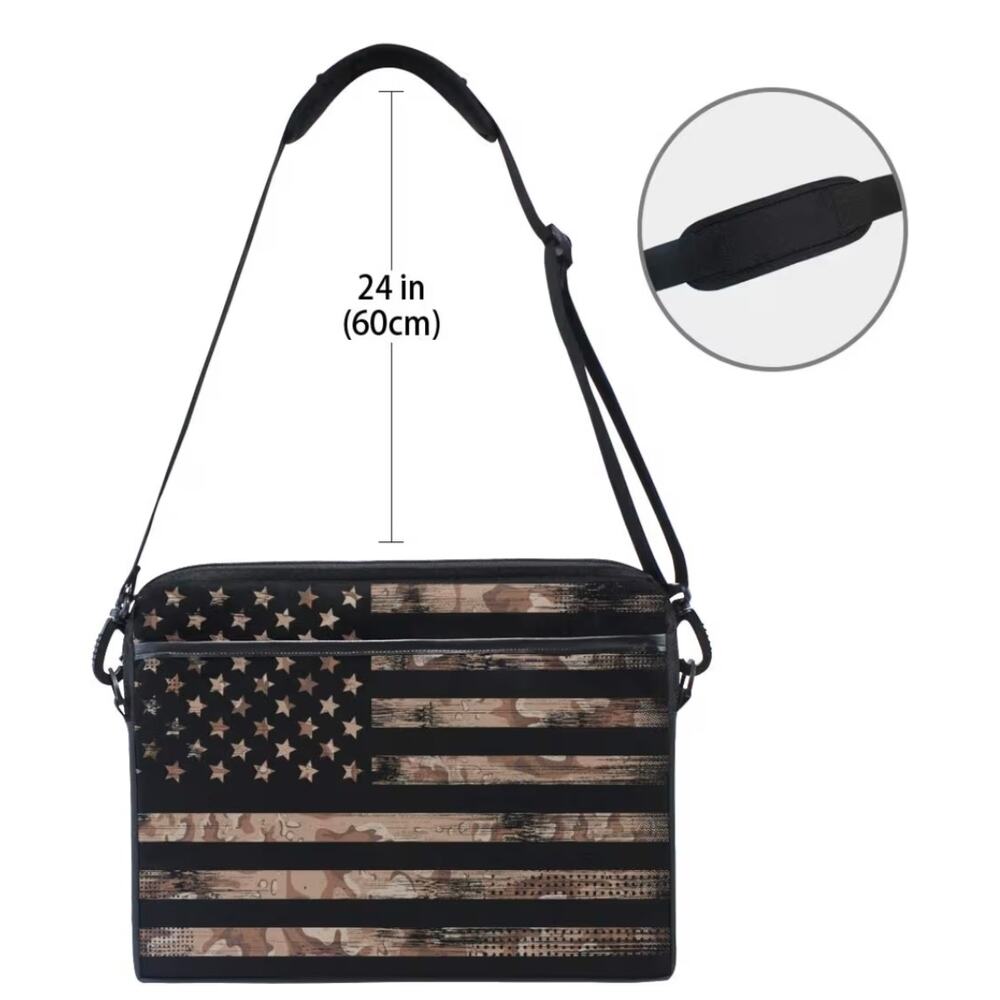 American USA Flag with Desert Camouflage‎ Laptop Case 15-15.4 inch - Picture 5 of 6